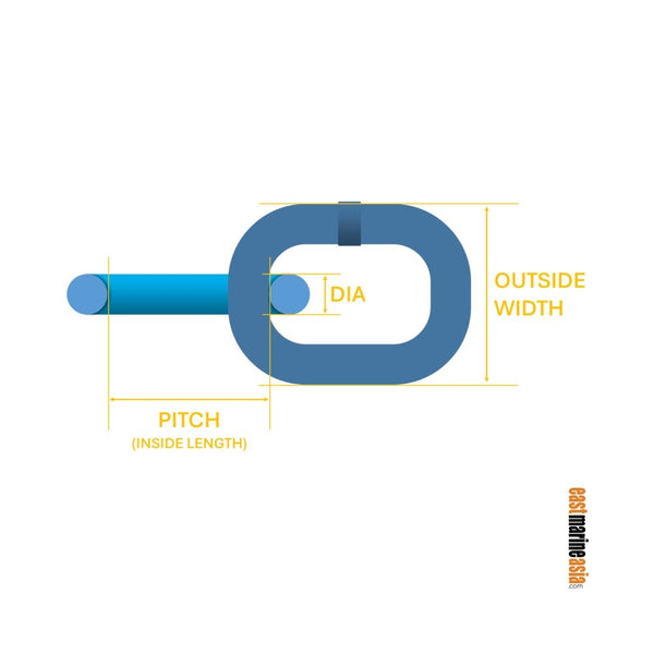 EM Chain G70 High Strength DIN 766 Windlass / Anchor Chain