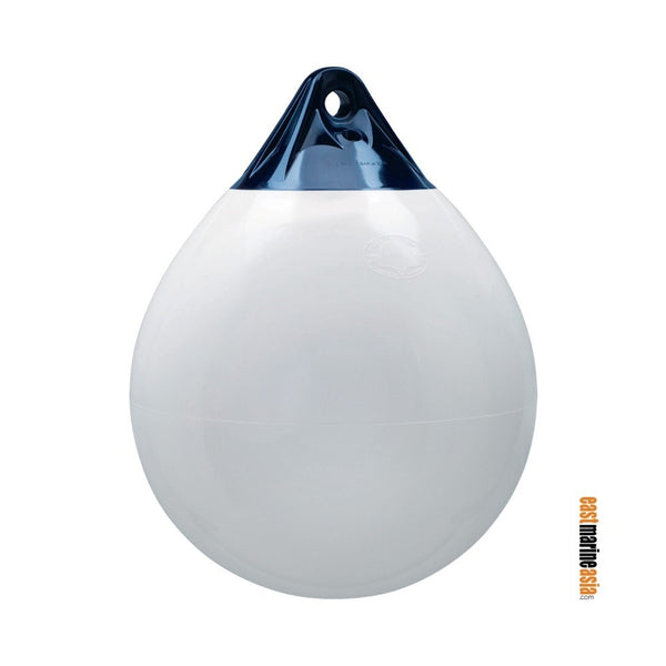 Polyform A Series All Purpose Buoy and Round Fender (White Blue Top)