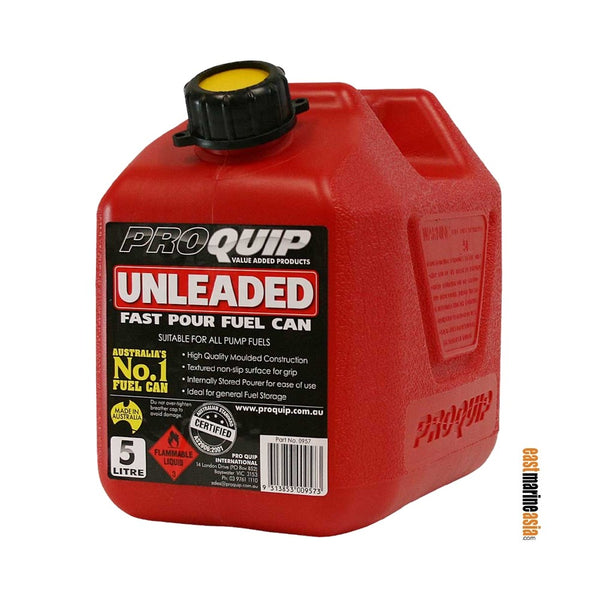 Pro Quip Red Plastic Unleaded Fuel Can with Pourer