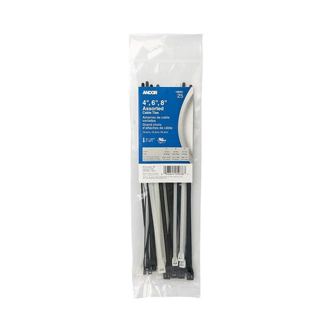 Ancor Cable Tie Kits - Natural / UV Black