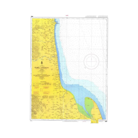 Marine Chart Thailand (Gulf of Thai - West) 244 Pak Phanang to Laem Kho Kwang