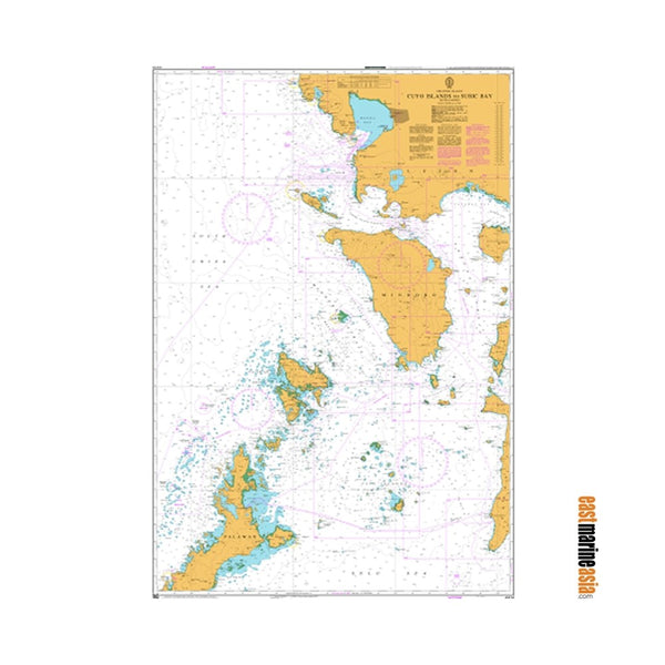 British Admiralty Nautical Chart #4414 Cuyo Islands to Subic Bay – East ...
