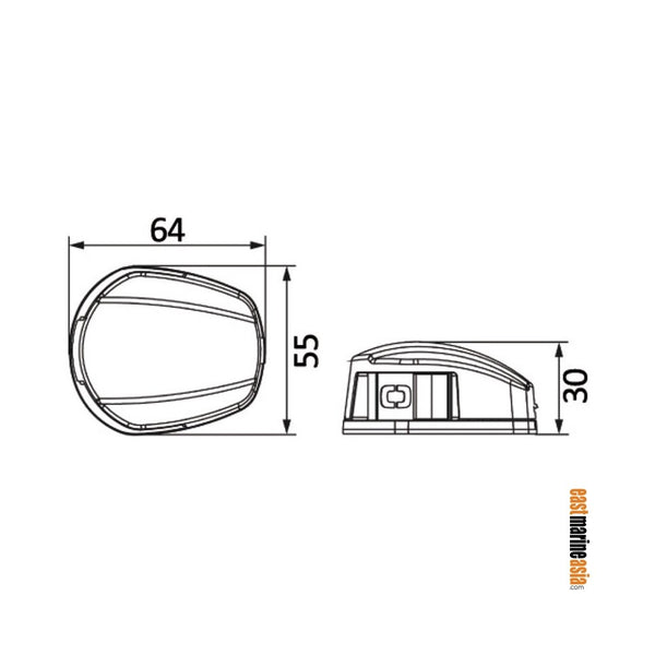 Osculati Nemo LED Navigation Lights - Horizontal Mount