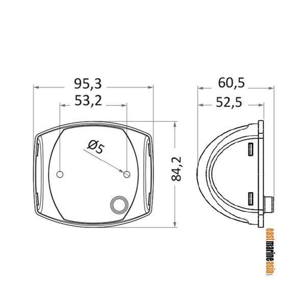 Osculati Sphera II LED Navigation Lights - Stainless Steel Housing