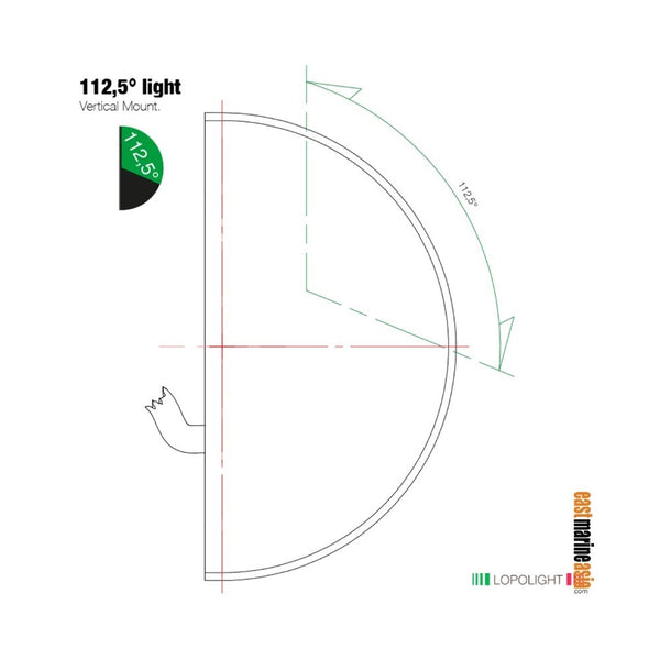 Lopolight 301-001 Starboard 2 nm LED Navigation Light - Silver