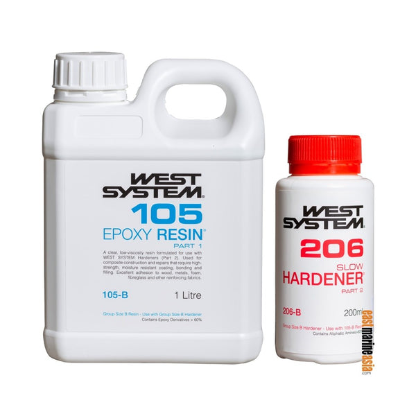 West System R105 Epoxy Resin with H206 Slow Hardener Kit