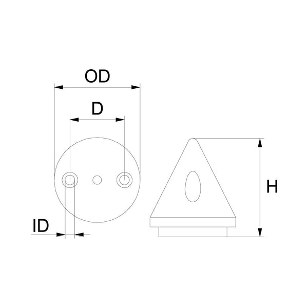 Martyr Max Prop Propeller Cone Anode - Zinc