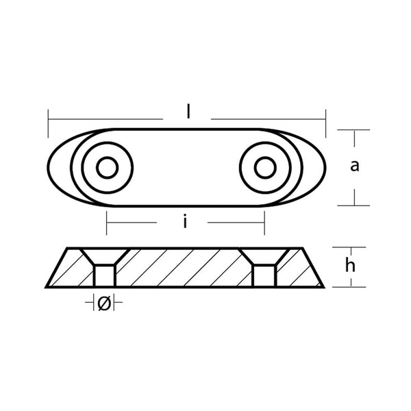 Tecnoseal 01208 Suzuki 3.5-50 hp Gearcase Anode - Zinc