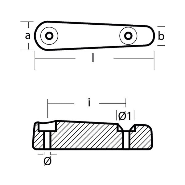 Tecnoseal Small Twin Disc Arneson Anode - Zinc