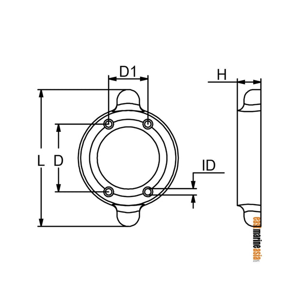 Anopro AP19642002652 Yanmar Saildrive Anode - Zinc