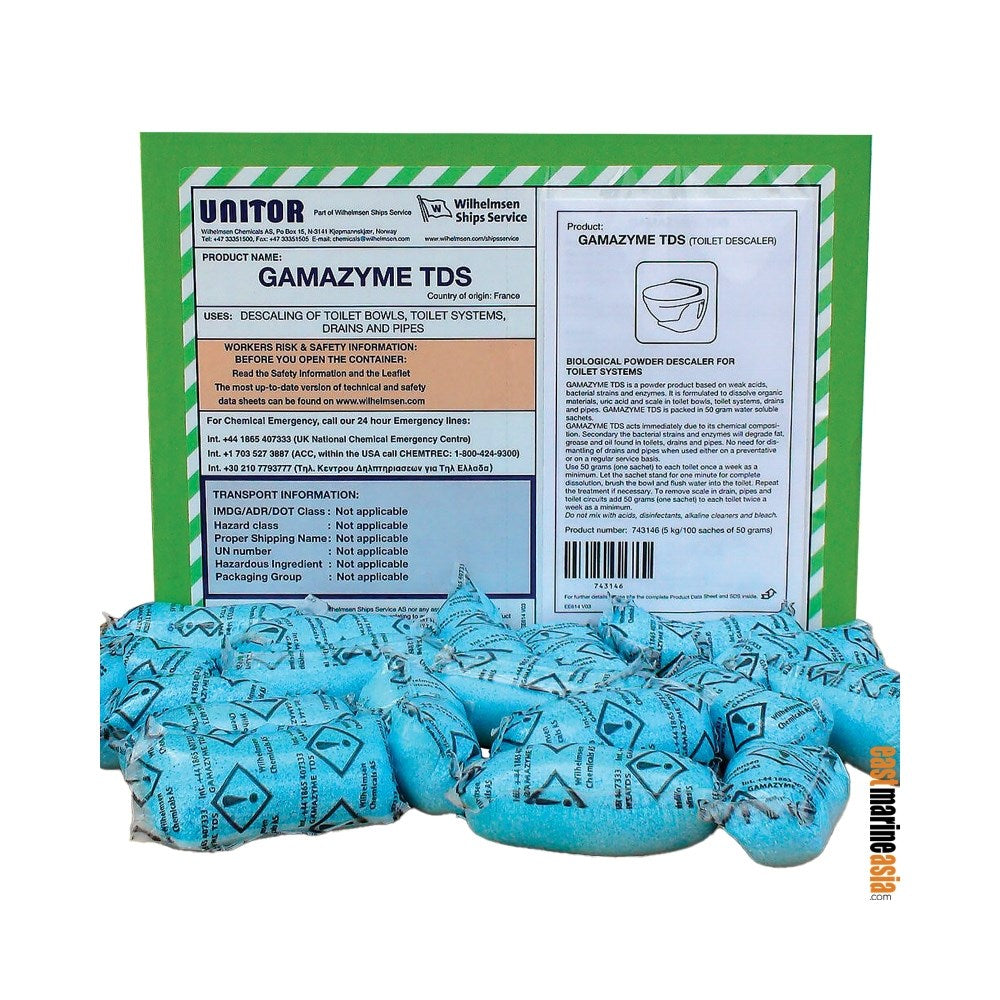 Gamazyme Rtc Wilhelmsen Gamazyme TDS Toilet Descaler (Blue Sachets) – East Marine Asia