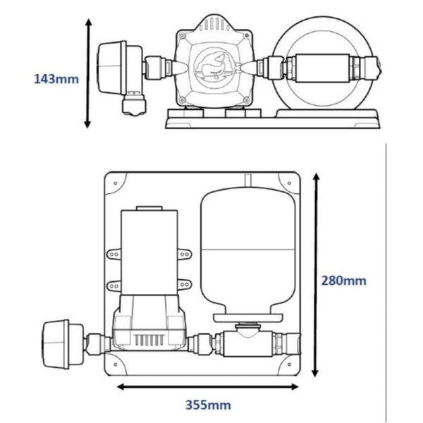 Whale Accumulator Pump Kit (2 Litre Tank)