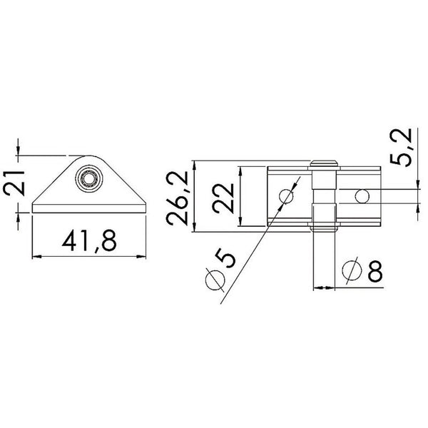 Osculati Deluxe Fork Base for Osculati Gas Spring