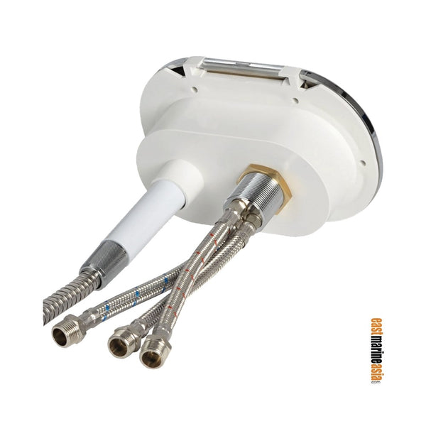 Osculati Oval Shower Box with Mixer & Mizar Push-button Shower Head