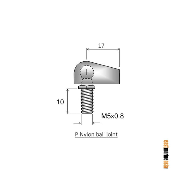 GSE 6188-60N Gas Structs / Gas Spring with P Nylon Ball Joint