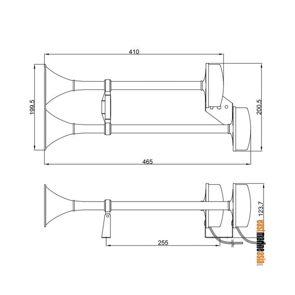 Osculati Premium Stainless Steel Double Diaphragm Horn