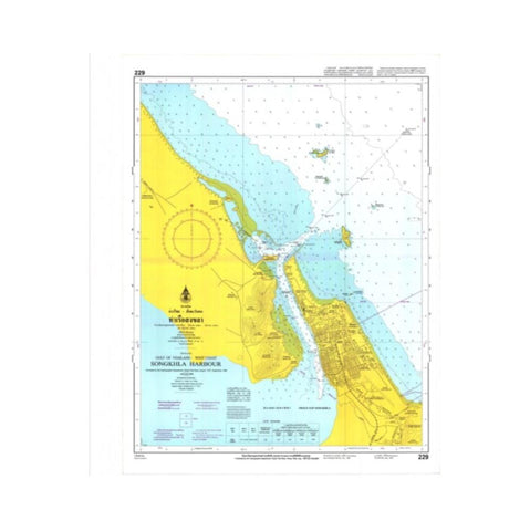 Marine Chart Thailand (Gulf of Thai - West) 229 Entrance to Songkhla Harbour