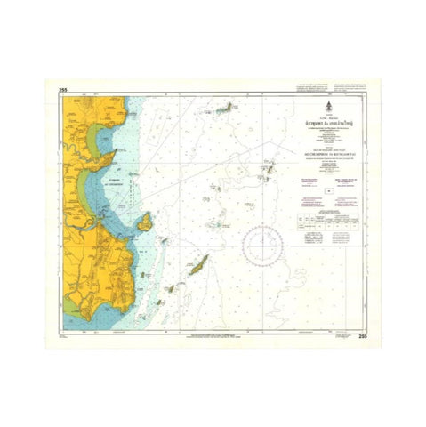 Marine Chart Thailand (Gulf of Thai - West) 255 Ao Chumphon to Ko Ngam Yai
