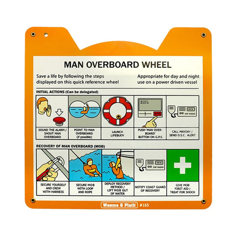 Weems & Plath Man Overboard Wheel Reference Card