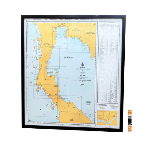 Marine Chart Thailand Framed Nautical Charts Index