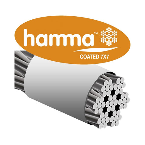 Hamma Coated 7x7 316 Stainless Steel White PVC Wire Rope